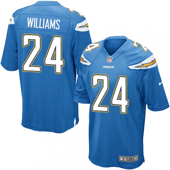 Men's Nike Los Angeles Chargers #24 Trevor Williams Game Electric Blue Alternate NFL Jersey - Ujersey