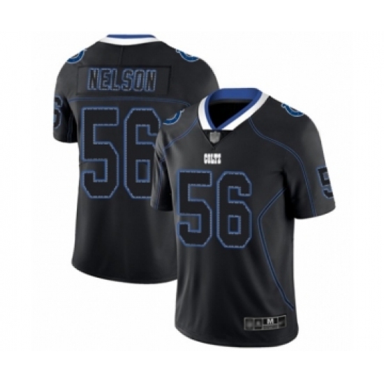 Men's Indianapolis Colts #56 Quenton Nelson Limited Lights Out Black Rush Football Jersey - Ujersey