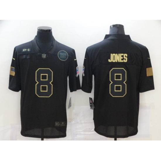 Men's New York Giants #8 Daniel Jones Black Nike 2020 Salute To Service Limited Jersey - Ujersey