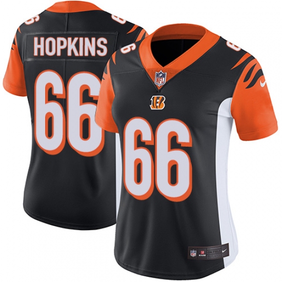 Women's Nike Cincinnati Bengals #66 Trey Hopkins Black Team Color Vapor Untouchable Limited Player NFL Jersey - Ujersey