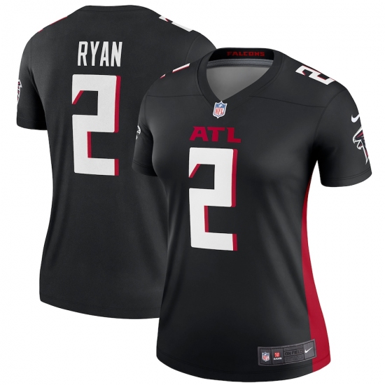 Women's Atlanta Falcons #2 Matt Ryan Nike Black Legend Jersey - Ujersey