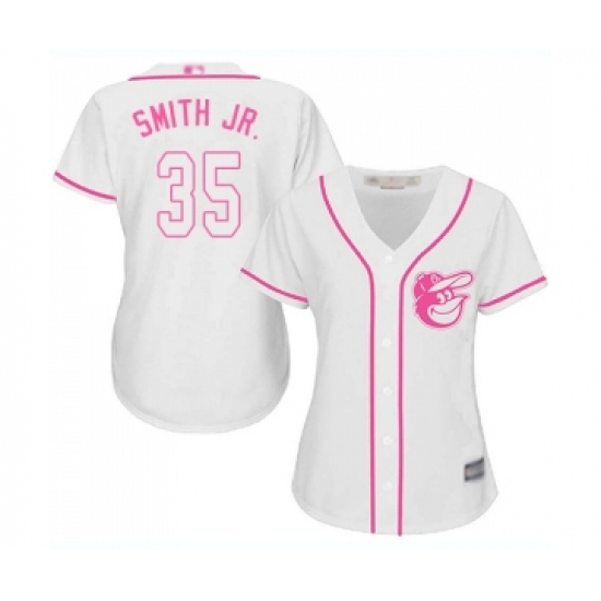 Women's Baltimore Orioles #35 Dwight Smith Jr. Replica White Fashion Cool Base Baseball Jersey - Ujersey