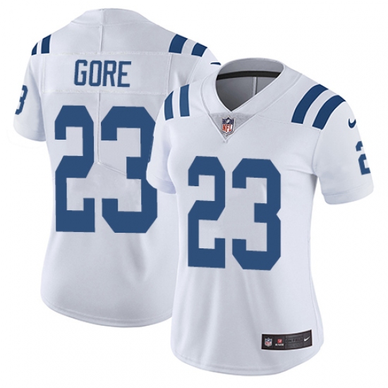 Women's Nike Indianapolis Colts #23 Frank Gore Elite White NFL Jersey - Ujersey