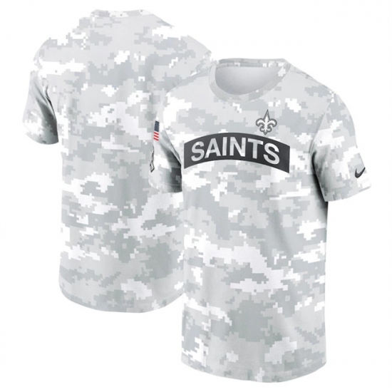 Men's New Orleans Saints 2024 Arctic Camo Salute To Service Performance T-Shirt - Ujersey
