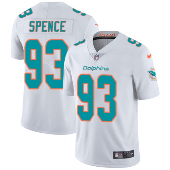 Men's Nike Miami Dolphins #93 Akeem Spence White Vapor Untouchable Limited Player NFL Jersey - Ujersey