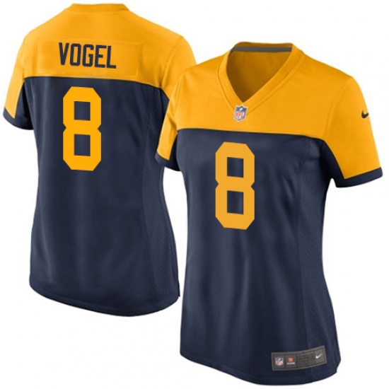Women's Nike Green Bay Packers #8 Justin Vogel Game Navy Blue Alternate NFL Jersey - Ujersey
