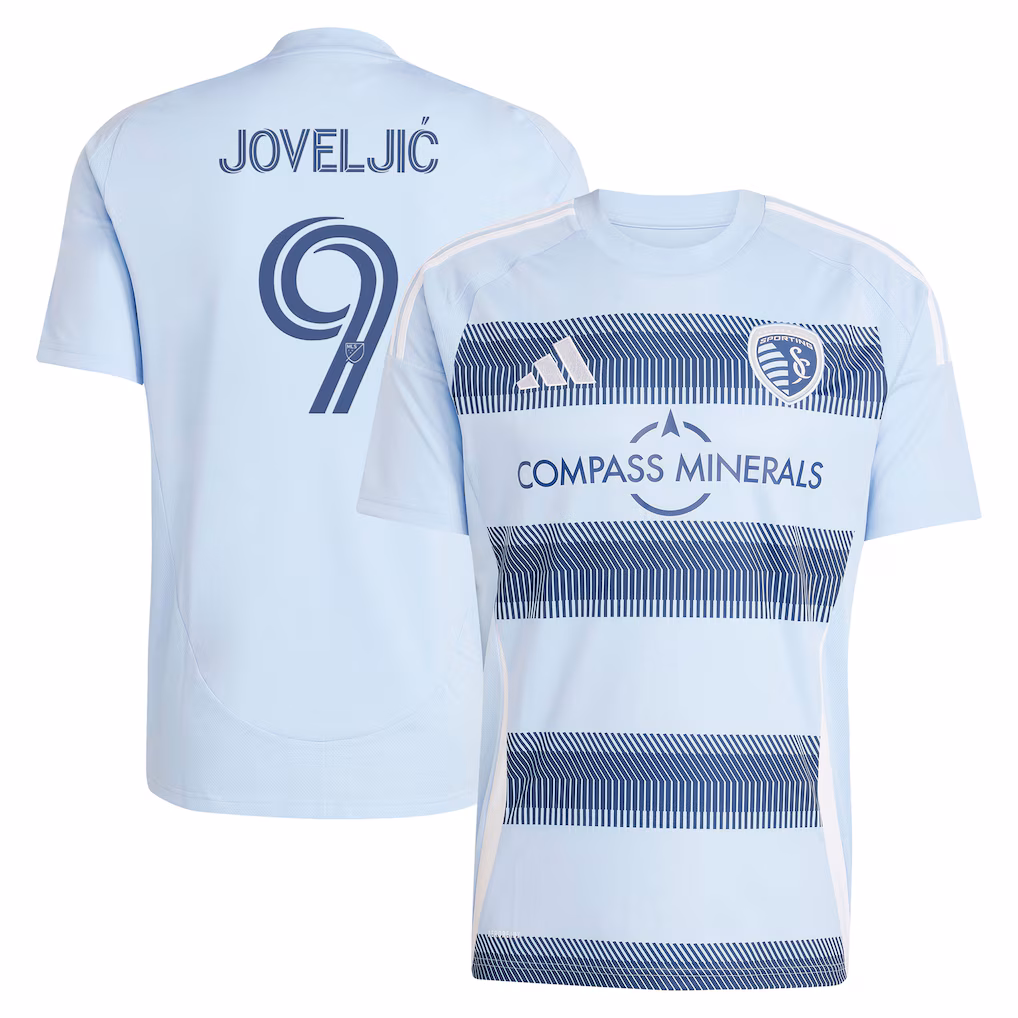 Men's Sporting Kansas City Dejan Joveljic adidas Light Blue 2025 One KC Replica Player Jersey - ujerseystore
