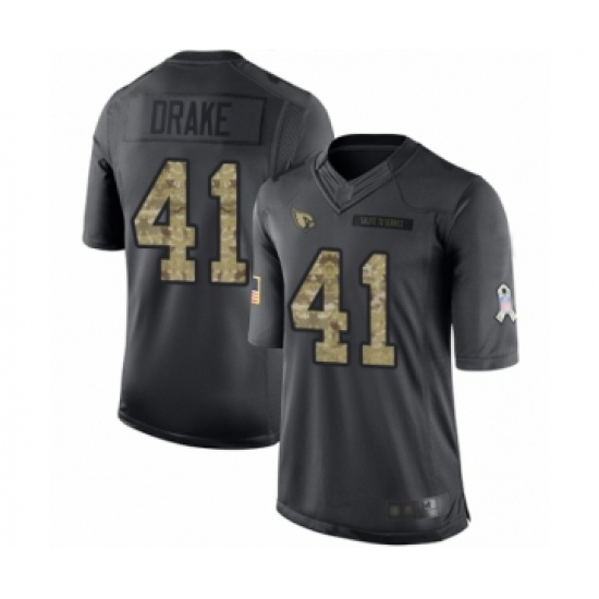 Youth Arizona Cardinals #41 Kenyan Drake Limited Black 2016 Salute to Service Football Jersey - Ujersey