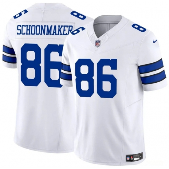 Men's Dallas Cowboys #86 Luke Schoonmaker White 2023 F.U.S.E Vapor Untouchable Limited Stitched Football Jerseys - Ujersey