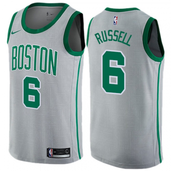 Youth Nike Boston Celtics #6 Bill Russell Swingman Gray NBA Jersey - City Edition - Ujersey