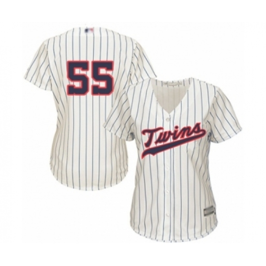 Women's Minnesota Twins #55 Taylor Rogers Authentic Cream Alternate Cool Base Baseball Player Jersey