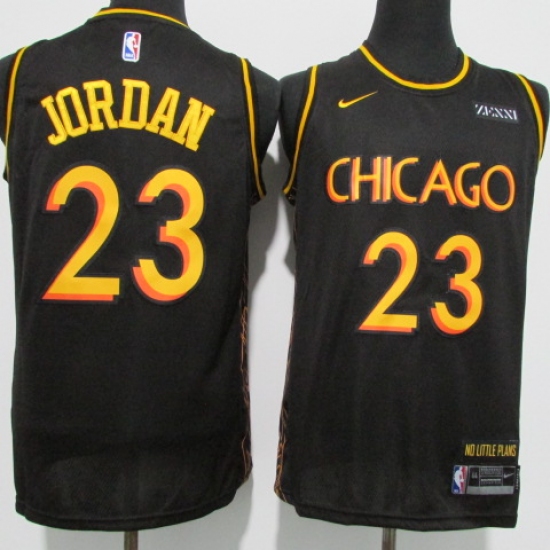 Men's Chicago Bulls #23 Michael Jordan Black Nike Swingman Basketball Jersey - Ujersey