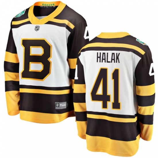 Youth Boston Bruins #41 Jaroslav Halak White 2019 Winter Classic Fanatics Branded Breakaway NHL Jersey - Ujersey