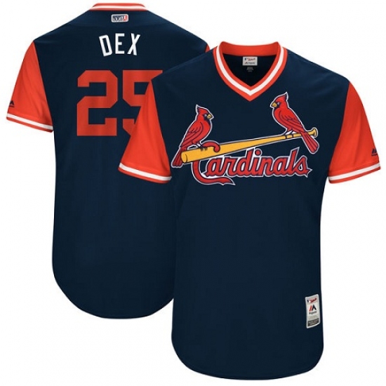 Men's Majestic St. Louis Cardinals #25 Dexter Fowler 