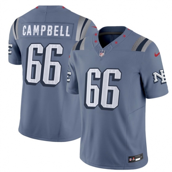Men's New England Patriots #66 Will Campbell 2025 F.U.S.E. “Rivalries” Vapor Limited Football Stitched Jersey - Ujersey