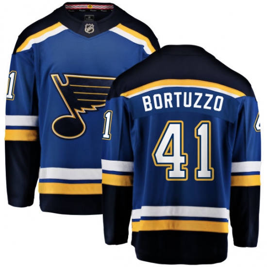 Youth St. Louis Blues #41 Robert Bortuzzo Fanatics Branded Royal Blue Home Breakaway NHL Jersey - Ujersey