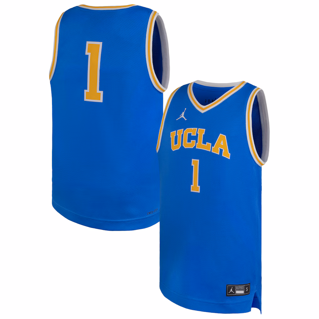 Youth Jordan Brand #1 Blue UCLA Bruins Replica Basketball Jersey