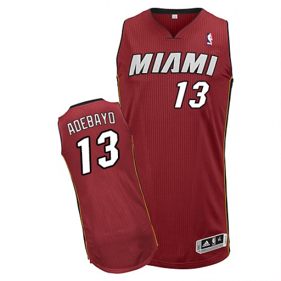 Men's Adidas Miami Heat #13 Edrice Adebayo Authentic Red Alternate NBA Jersey - Ujersey