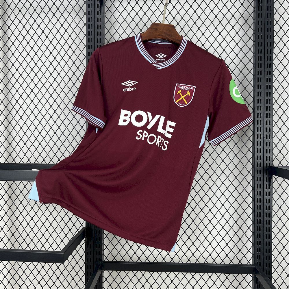 West Ham United Football Jersey Home Custom Shirt 2025-26 - ujerseystore
