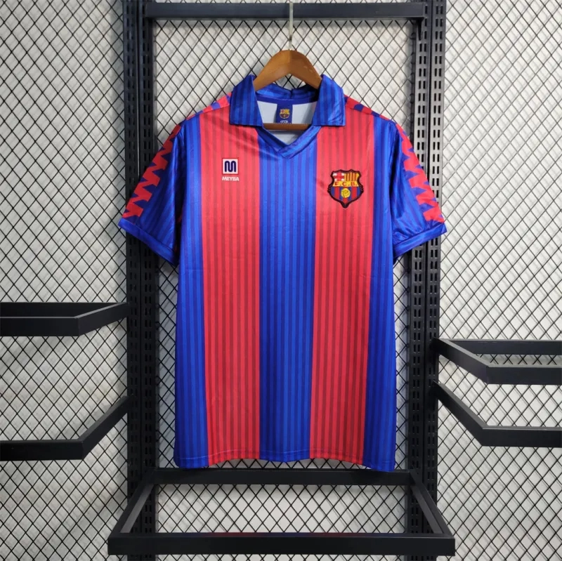 Barcelona Retro Jersey Home Soccer Shirt 1991-92 - Ujersey NHL