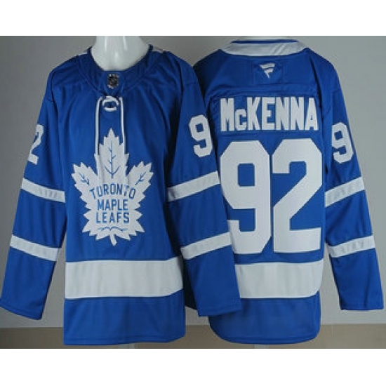 Men's Toronto Maple Leafs #92 Gavin McKenna Blue Authentitc Jersey - Ujersey