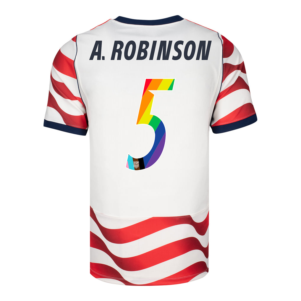 Men's Nike USMNT 2026 Antonee Robinson Pride Home Stadium Jersey - Stripes - Ujersey