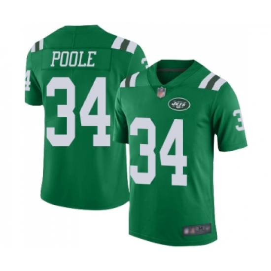 Youth New York Jets #34 Brian Poole Limited Green Rush Vapor Untouchable Football Jersey - Ujersey