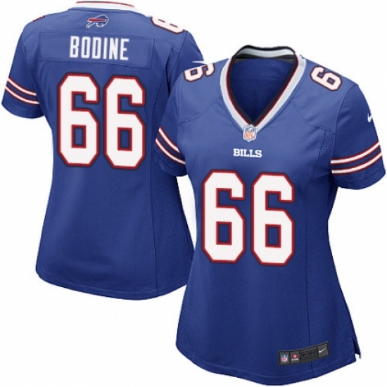 Women's Nike Buffalo Bills #66 Russell Bodine Game Royal Blue Team Color NFL Jersey - Ujersey