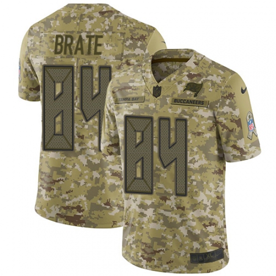 Youth Nike Tampa Bay Buccaneers #84 Cameron Brate Limited Camo 2018 Salute to Service NFL Jersey - Ujersey