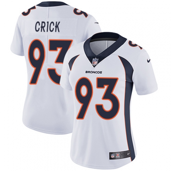 Women's Nike Denver Broncos #93 Jared Crick Elite White NFL Jersey - Ujersey