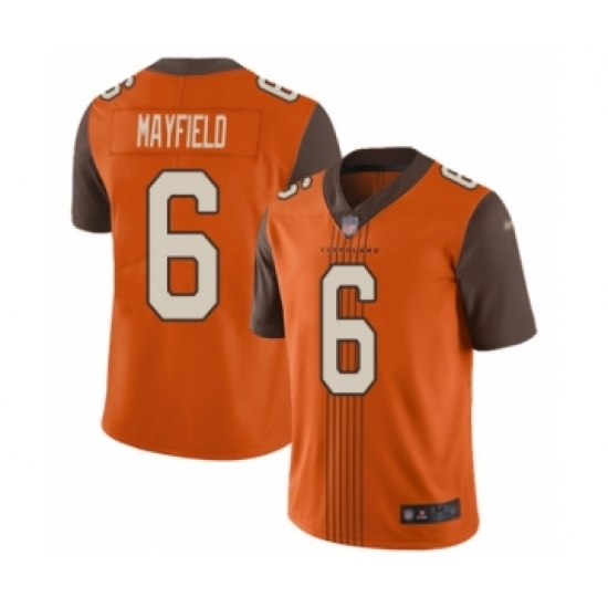 Youth Cleveland Browns #6 Baker Mayfield Limited Orange City Edition Football Jersey - Ujersey