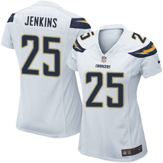 Women's Nike Los Angeles Chargers #25 Rayshawn Jenkins Game White NFL Jersey - Ujersey
