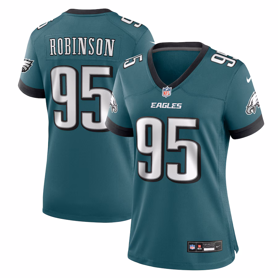 Women's Philadelphia Eagles Ty Robinson Nike Midnight Green Team Game Jersey - Ujersey