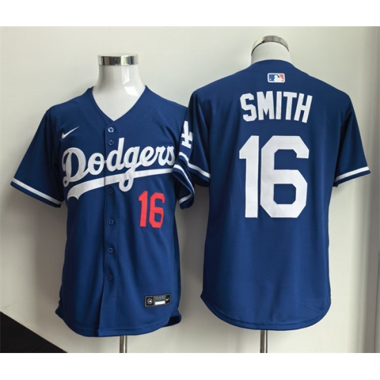 Men's Los Angeles Dodgers #16 Will Smith Royal Limited Stitched Baseball Jersey - Ujersey