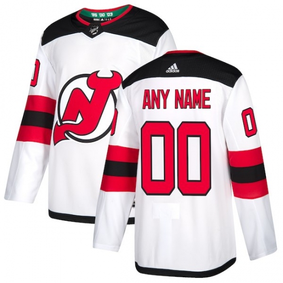 Men's New Jersey Devils adidas White Away Authentic Custom Jersey - Ujersey