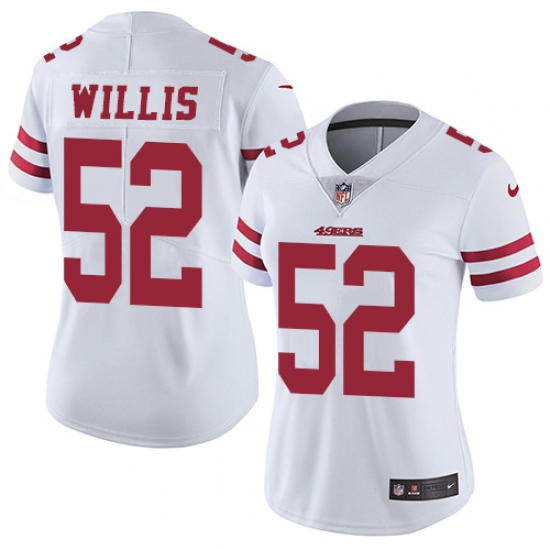 Women's Nike San Francisco 49ers #52 Patrick Willis Elite White NFL Jersey - Ujersey