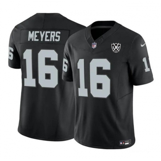 Men's Las Vegas Raiders #16 Jakobi Meyers Black 2024 F.U.S.E 65th Anniversary Vapor Stitched Football Jersey - Ujersey