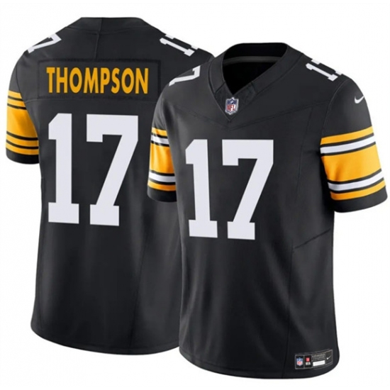 Men's Pittsburgh Steelers #17 Skylar Thompson Black 2025 F.U.S.E. Alternate Vapor Limited Football Stitched Jersey - Ujersey
