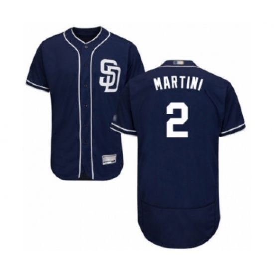 Men's San Diego Padres #2 Nick Martini Navy Blue Alternate Flex Base Authentic Collection Baseball Player Jersey - Ujersey