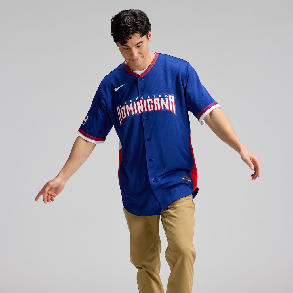 Men's Dominican Republic Baseball Nike Royal 2026 World Baseball Classic Road Stadium Jersey - Ujersey