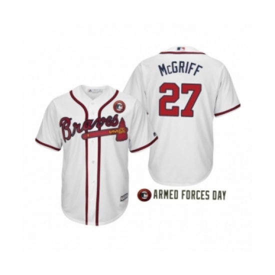 Women 2019 Armed Forces Day Fred McGriff #27 Atlanta Braves White Jersey - Ujersey