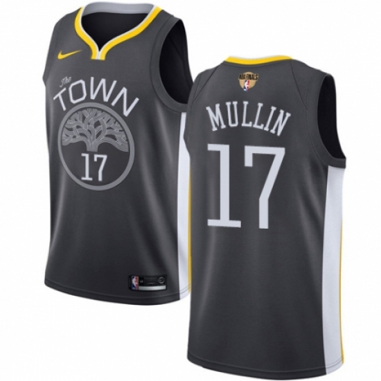 Men's Nike Golden State Warriors #17 Chris Mullin Swingman Black Alternate 2018 NBA Finals Bound NBA Jersey - Statement Edition - Ujersey