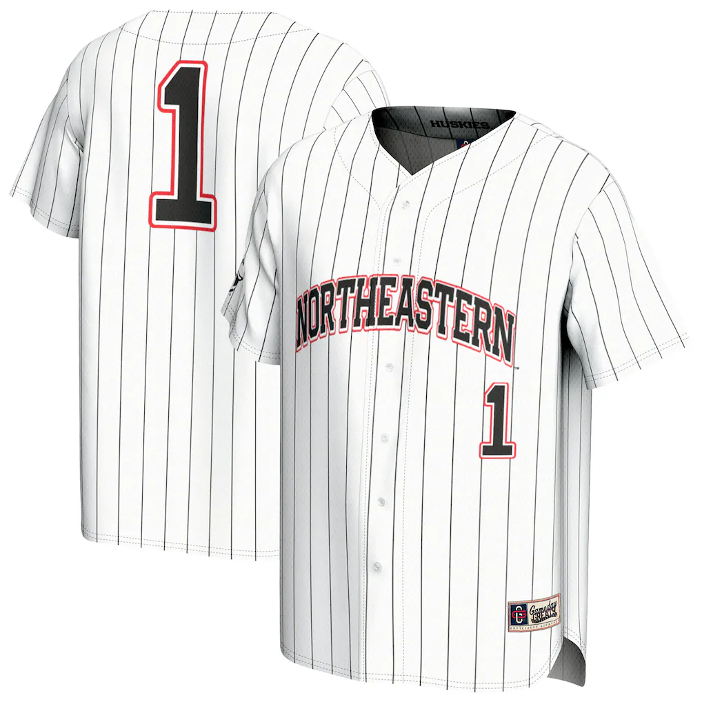 Unisex GameDay Greats White Northeastern Huskies Lightweight Collegiate Baseball Fashion Jersey - Ujersey Shop