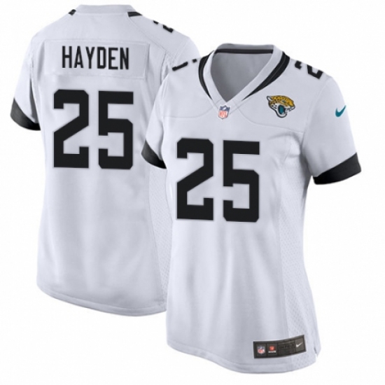 Women's Nike Jacksonville Jaguars #25 D.J. Hayden Game White NFL Jersey - Ujersey