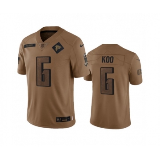 Men's Nike Atlanta Falcons #6 Younghoe Koo 2023 Brown Salute To Setvice Limited Football Stitched Jersey - Ujersey