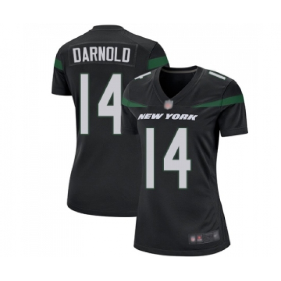 Women's New York Jets #14 Sam Darnold Game Black Alternate Football Jersey - Ujersey