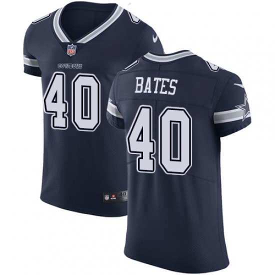 Men's Nike Dallas Cowboys #40 Bill Bates Navy Blue Team Color Vapor Untouchable Elite Player NFL Jersey - Ujersey