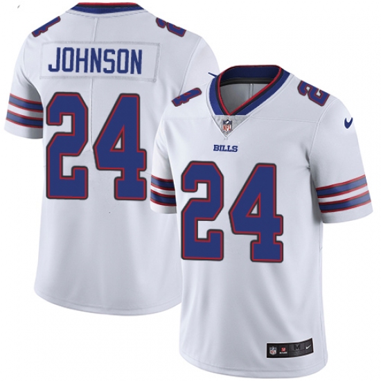 Youth Nike Buffalo Bills #24 Leonard Johnson White Vapor Untouchable Limited Player NFL Jersey - Ujersey