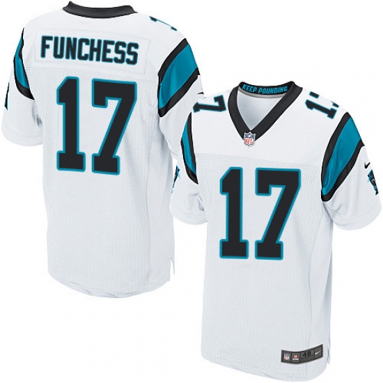 Men's Nike Carolina Panthers #17 Devin Funchess Elite White NFL Jersey - Ujersey