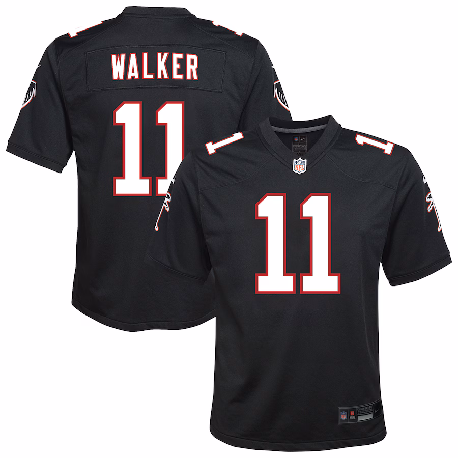 Youth Atlanta Falcons Jalon Walker Nike Black Alternate Game Jersey - Ujersey